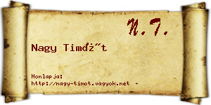 Nagy Timót névjegykártya
